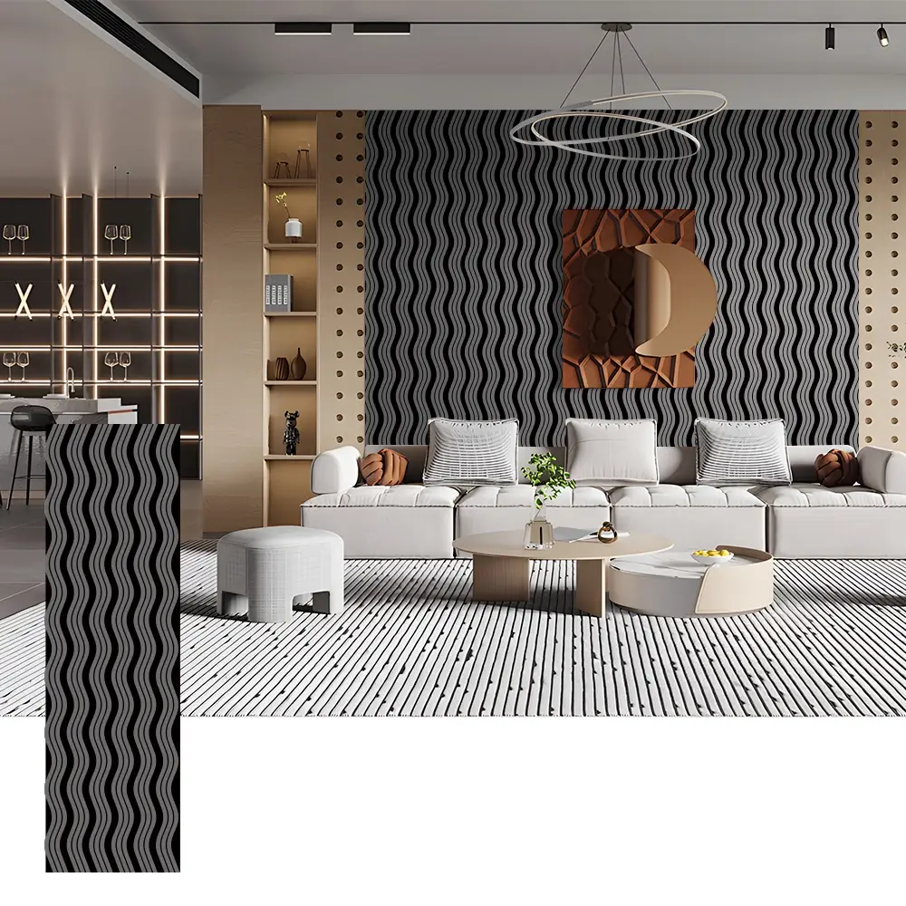 Wave Shape Acoustic Wood Panels for Features Walls Wave Shape Acoustic Wood Panels for Features Walls
