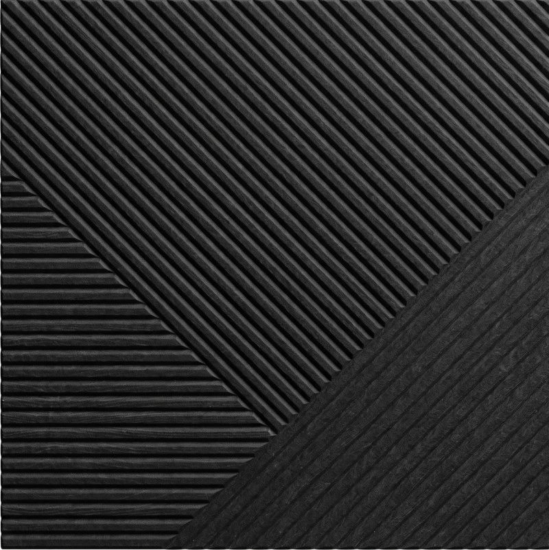 Wonear 3D UV-Printed Grooved PET Faħam Ebony Panel Wonear 3D UV-Printed Grooved PET Faħam Ebony Panel