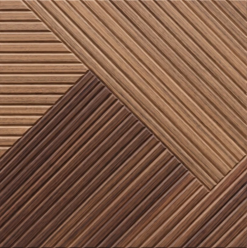 Wonear 3D UV-Printed Grooved PET Panel tal-ġewż b'ton doppju Wonear 3D UV-Printed Grooved PET Panel tal-ġewż b'ton doppju