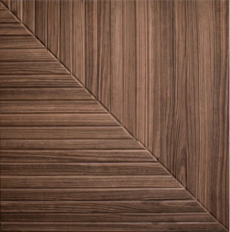 Wonear 3D UV-Printed Grooved PET Ġewż Naturali Panel Wonear 3D UV-Printed Grooved PET Ġewż Naturali Panel